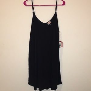 Black spaghetti strapped dress